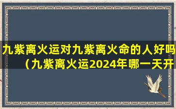九紫离火运对九紫离火命的人好吗（九紫离火运2024年哪一天开始）