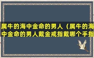 属牛的海中金命的男人（属牛的海中金命的男人戴金戒指戴哪个手指）