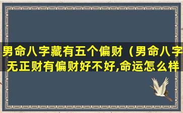 男命八字藏有五个偏财（男命八字无正财有偏财好不好,命运怎么样）