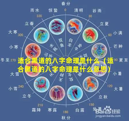 适合黑道的八字命理是什么（适合黑道的八字命理是什么意思）