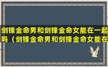 剑锋金命男和剑锋金命女能在一起吗（剑锋金命男和剑锋金命女能在一起吗好吗）