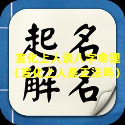 宣化上人谈八字命理（宣化上人是正法吗）